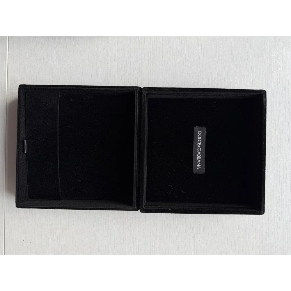 Dolce & Gabbana Black Empty Gift Velvet Jewelry Box Keepsake Storage Display